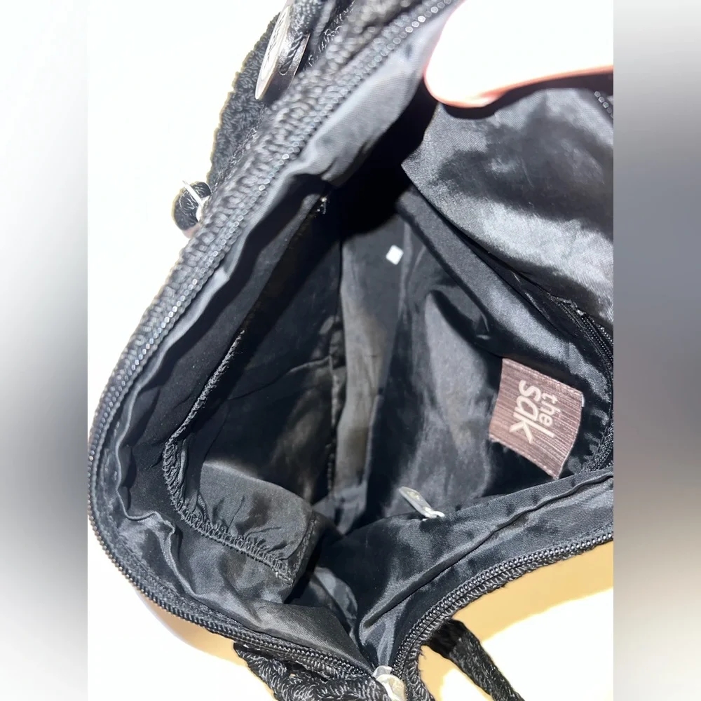 The Sak Black Crochet Shoulder Bag - Picture 6 of 12